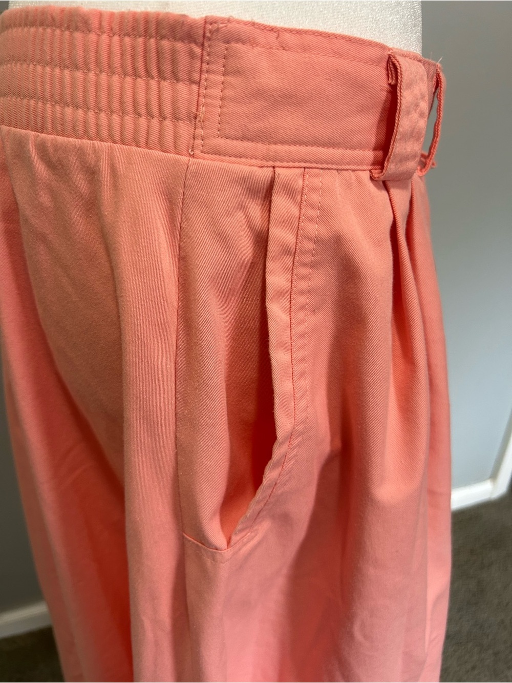 Vintage Silvercord Coral Button-Front Maxi Skirt w pockets Cottagecore - Picture 3 of 8